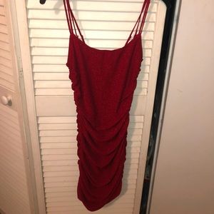 Short red dress